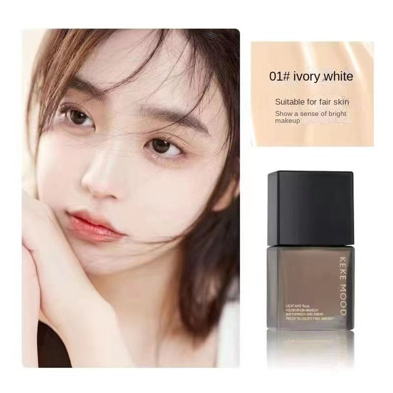 KeKeMood Small Square Bottle Liquid Foundation Lasting Concealer Waterproof Oil Control Moisturizing Nature Makeup