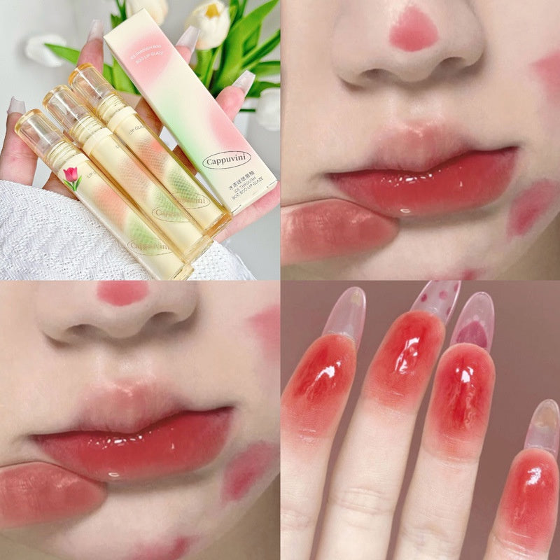 Cappuvini Lip Gloss Mirror Moisturize Moisturizing Water Proof Lasting Lip Glaze Lipstick