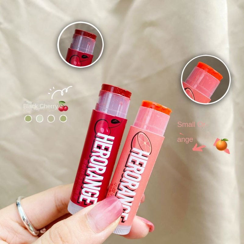 HERORANGE Lip Balm Moisturize Moisturizing Lasting Waterproof Lipstick Fruit Flavour Lip Mask Lip Cream