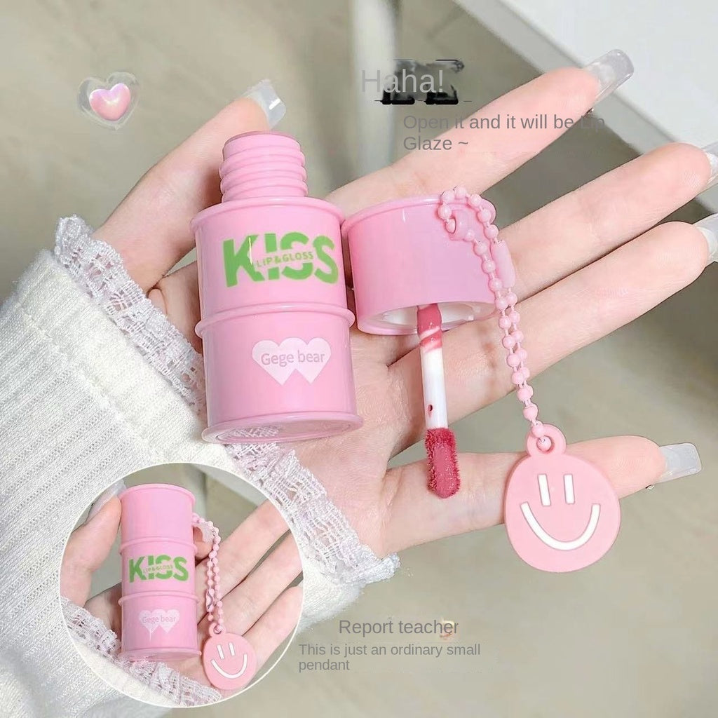 Gege Bear Lip Gloss Mirror Surface Moisturize Moisturizing Water Proof Lasting Pendant Lipstick