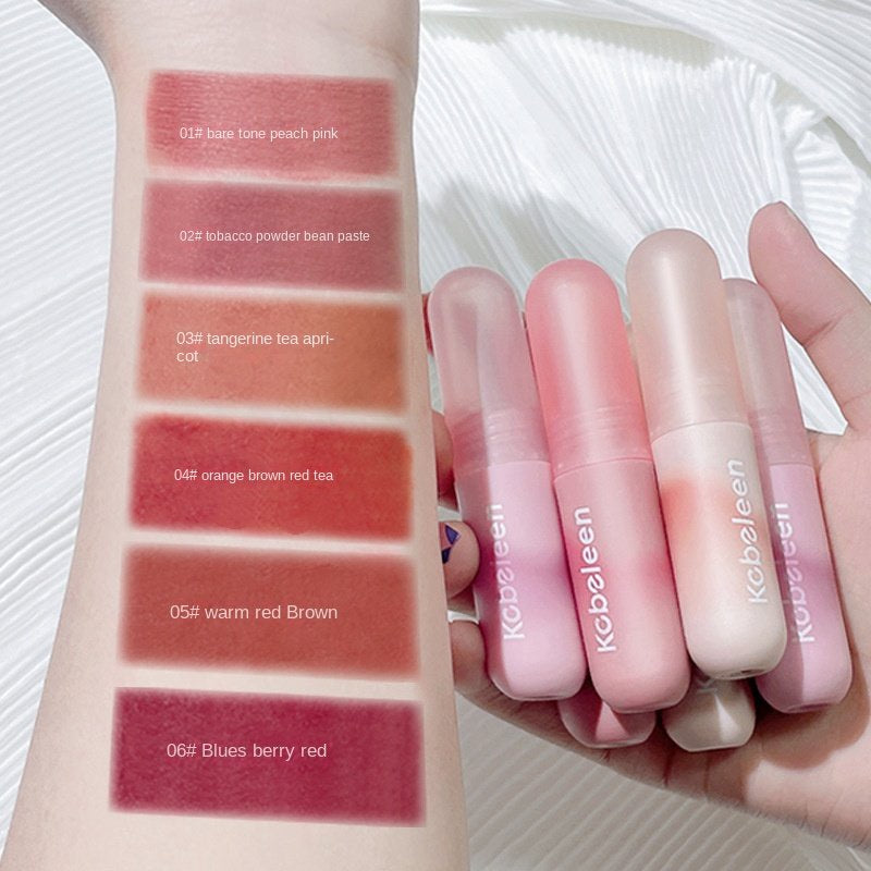 KOBELEEN Lip Gloss Velor Matte Water Proof Lasting Not Easy To Fade Lipstick【COLORKEY Same Style】