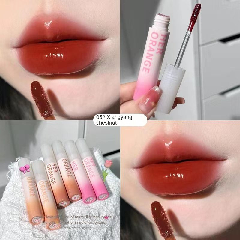 HERORANGE Spring and Summer Lip Gloss Mirror Surface Moisturize Moisturizing Water Proof Lasting Not Easy To Fade Lipstick