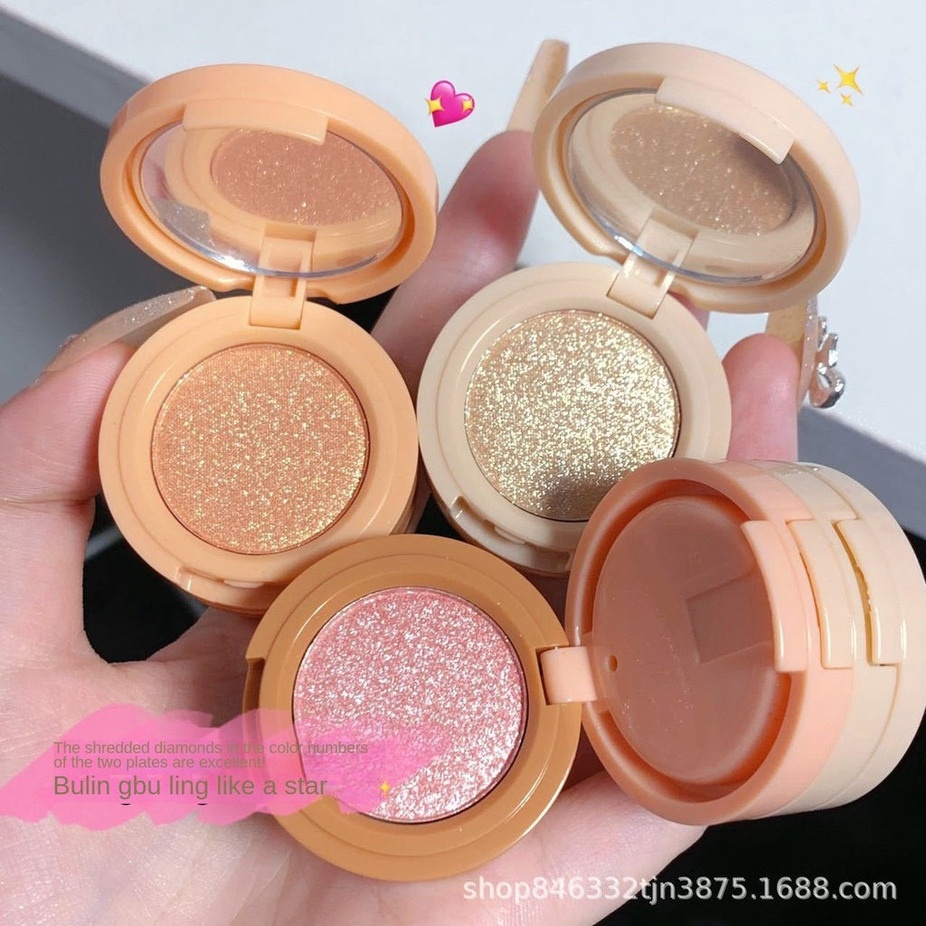 HUDAMOJI Blush Highlight Eye Shadow Matte Pearl Water Proof Not Easy To Fade Lasting Three -layer Blusher Makeup