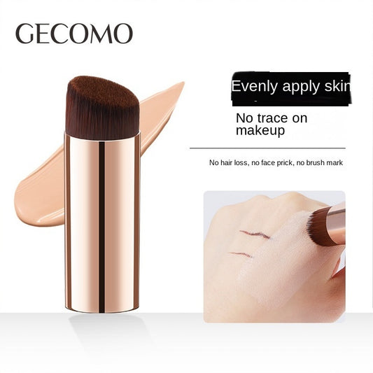 Foundation Brush  Aluminum Tube Oblique Head Easy To Apply Base Makeup Mini Portable Beginner Makeup Brush