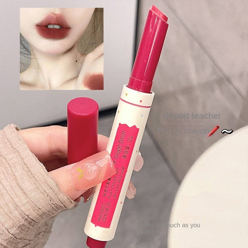 Gege Bear Crayon Lipstick Matte Water Proof Lasting Not Easy To Fade Lipstick Pen