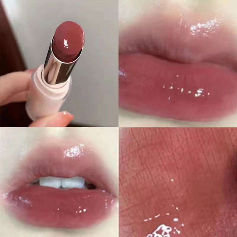 Lipstick Colored Round Tube Mirror Surface Moisturize Moisturizing Water Proof Lasting Nature Lip Gloss