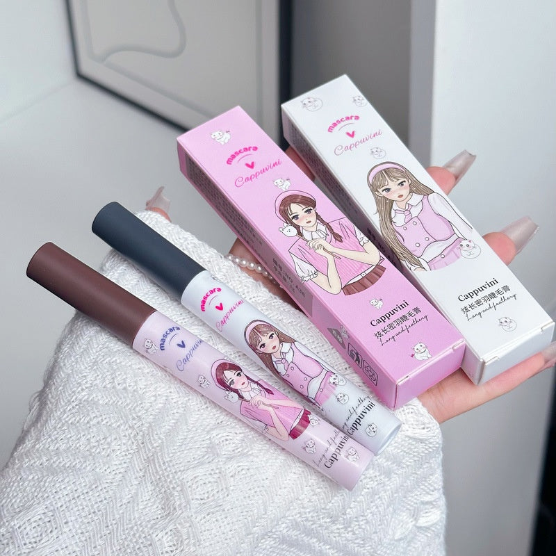 Cappuvin Little Girl Mascara Curl Lengthening Brown Beautiful Makeup Long-wearing Volumizing Water Proof Lasting Mascara