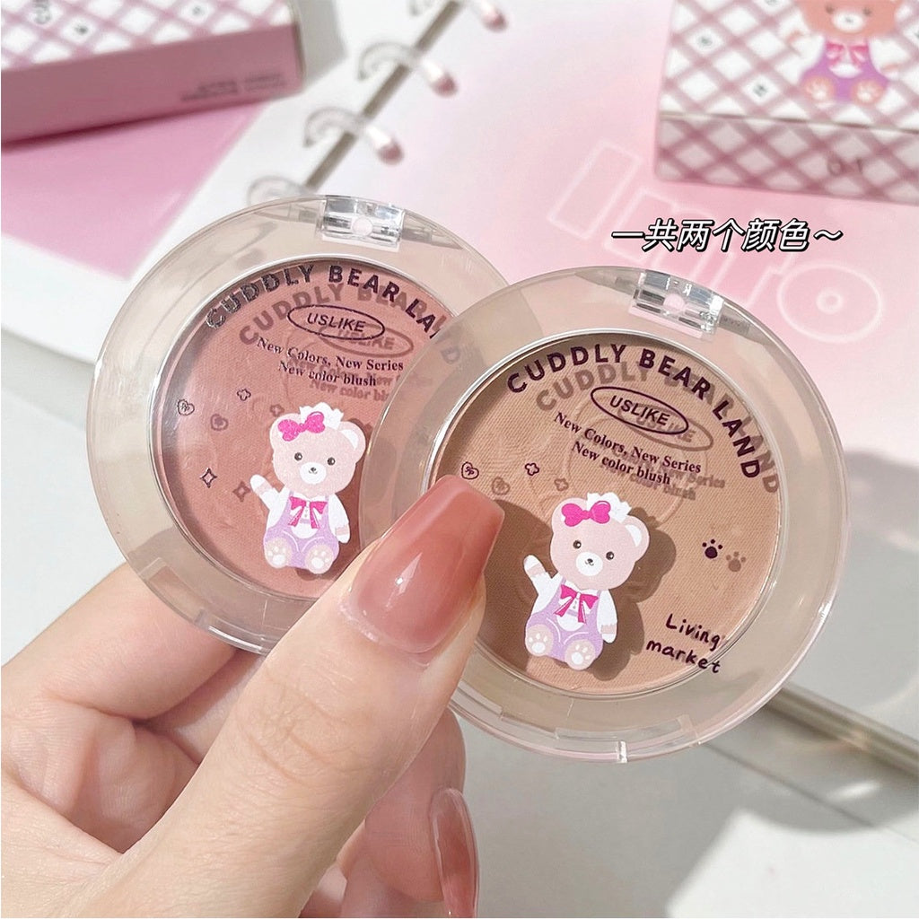 Uslike Cute Bear Blush Matte Water Proof Lasting Nature Highlight Blusher