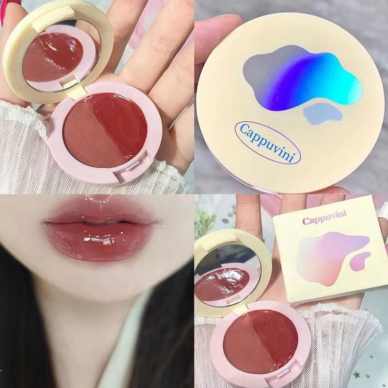 Cappuvini Dual -color Lip Gloss Moisturize Mirror Surface Water Proof Lipstick Containing A Brush