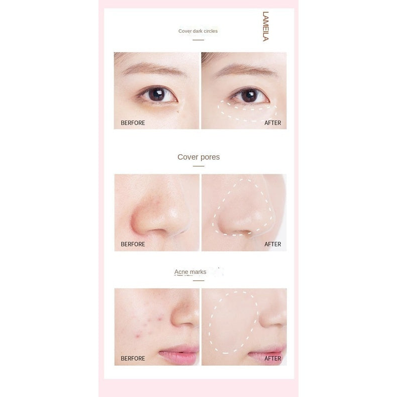 Cream Concealer Water Proof Not Easy To Take Off Makeup Not Easy To Stick Powder Nature Nude Color Makeup Liquid Foundation Liquid Concealer Makeup