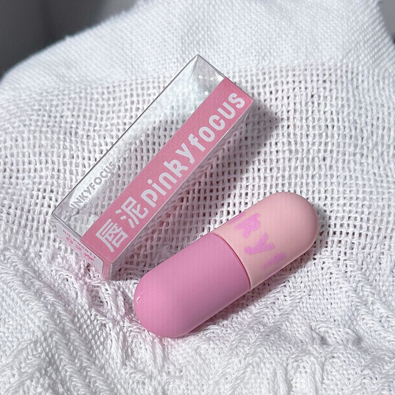 Pinkyfocus Capsule Lip Gloss Matte Velvet Water Proof Lasting Not Easy To Fade Lipstick