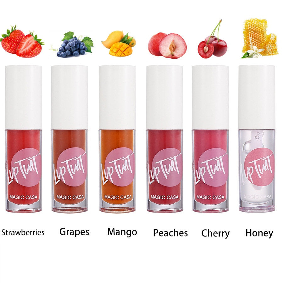 MAGIC CASA Lip Oil Sweet Fruit Flavor Lip Gloss Moisturizing Moisturize Lasting Water Proof Lipstick