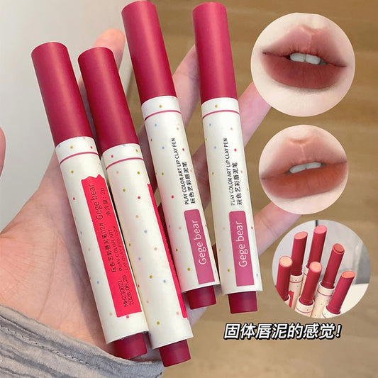 Gege Bear Crayon Lipstick Matte Water Proof Lasting Not Easy To Fade Lipstick Pen