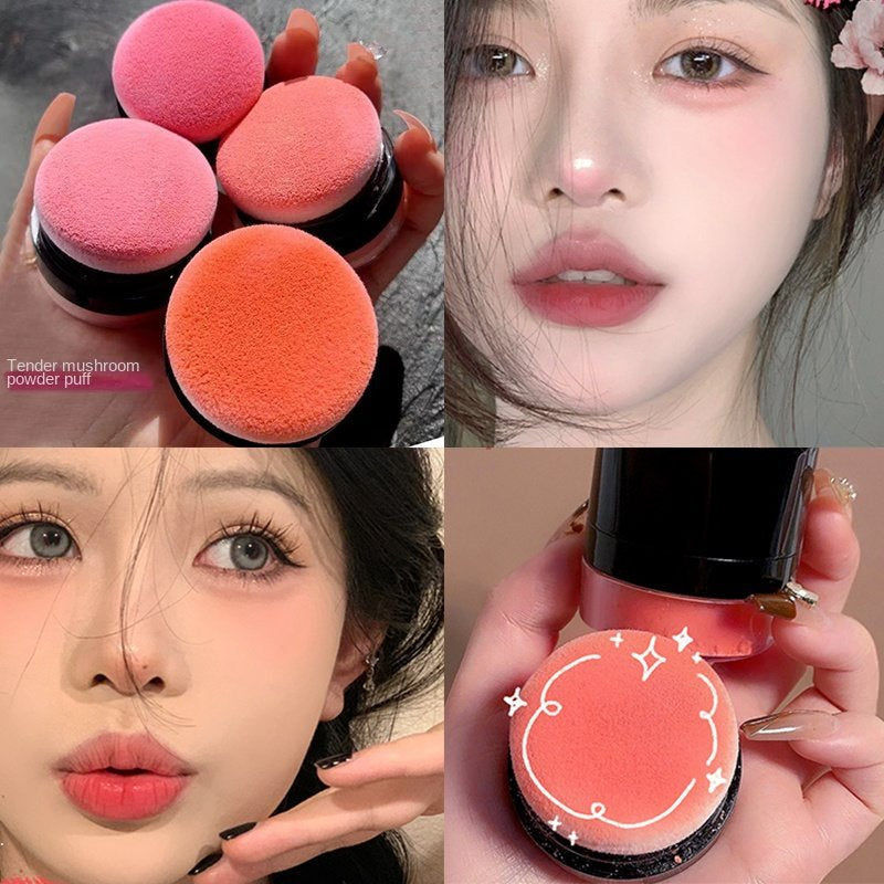 FOMIX Monochrome Blush Matte Nature Makeup Setting Powder Water Proof Lasting Portable with Small Mirror Blush Cream Blusher