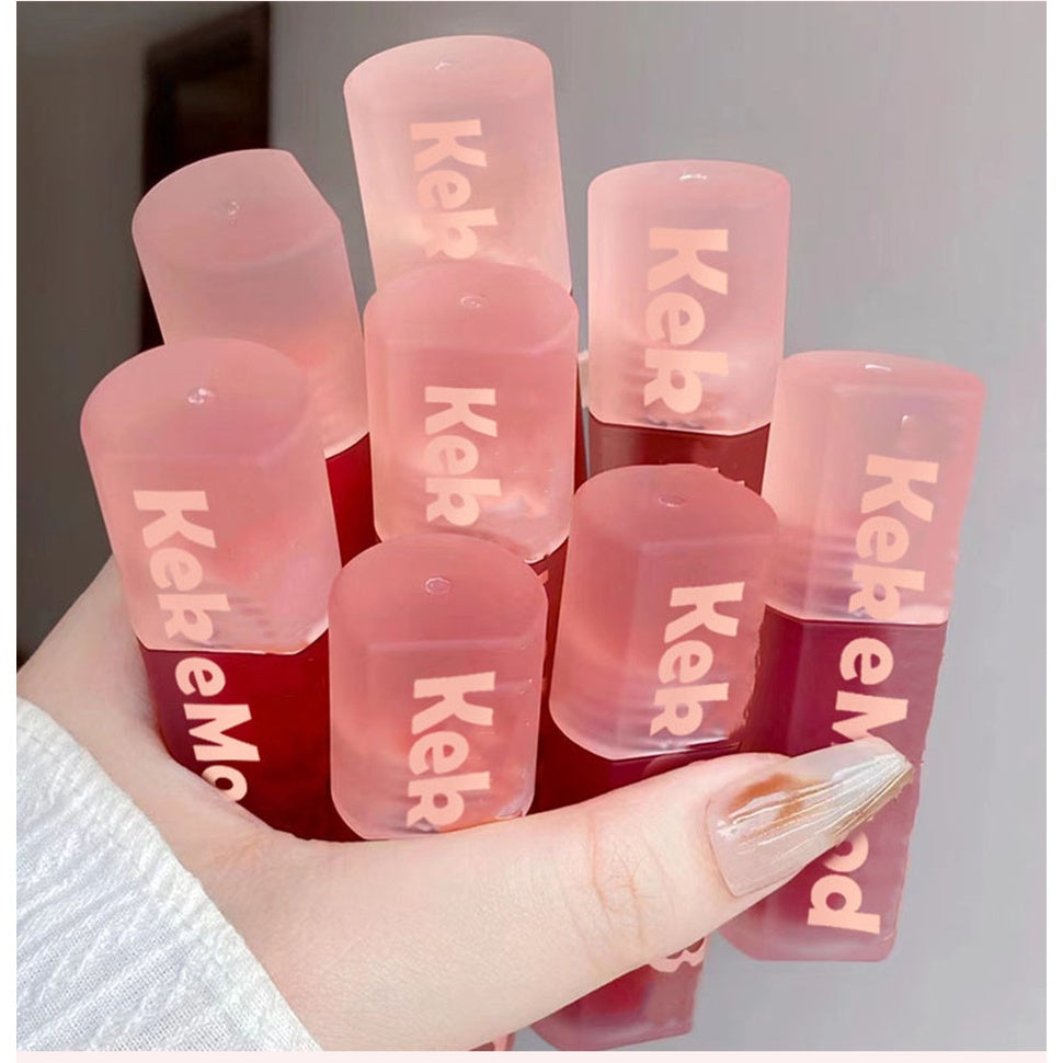 Kekemood Lip Gloss Square Tube Mirror Surface Moisturize Moisturizing Water Proof Lasting Lipstick