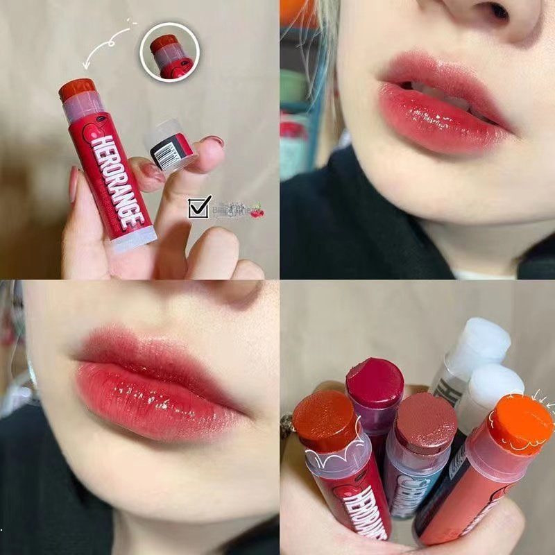 HERORANGE Lip Balm Moisturize Moisturizing Lasting Waterproof Lipstick Fruit Flavour Lip Mask Lip Cream