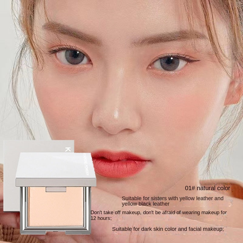 GUICAMI Small Square Box Pressed Powder Concealer Contouring Setting Powder Lasting Water Proof with Makeup Sponge Powder