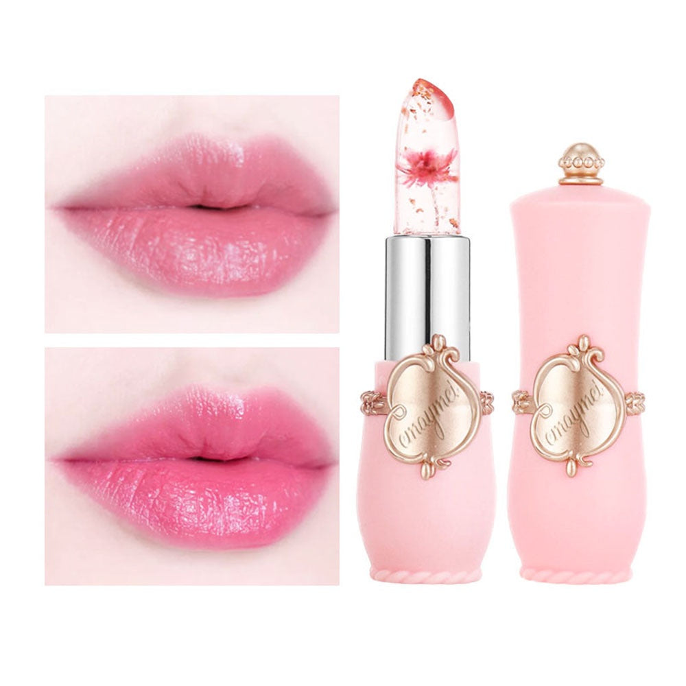 Discoloration Lipstick Transparent Moisturize Jelly Flower Lip Balm