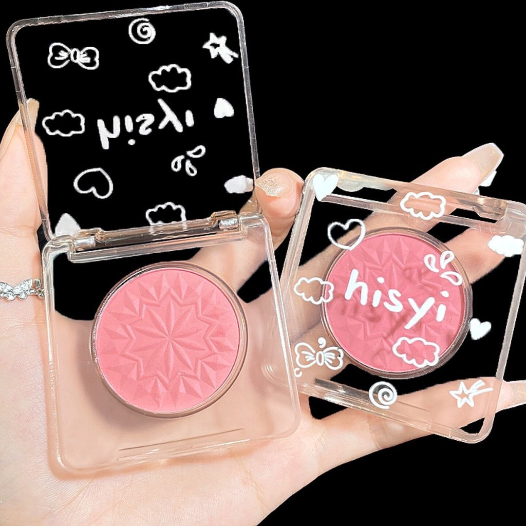 HISYI Monochrome Blusher Blush Cheek Purple Nature Water Proof Matte Thin Flash