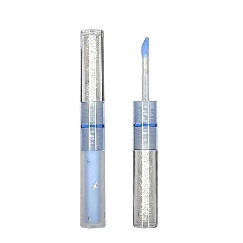 Cappuvini Double Head Liquid Eyeshadow Water Proof Super Flash Pearlescent Blue Green Eye Shadow