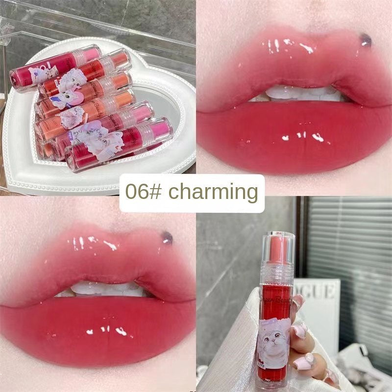 Cappuvini Cat Lip Gloss Lip Essence Lip Glaze Lip Oil Protection Mirror Surface Moisturize Moisturizing Water Proof Lipstick