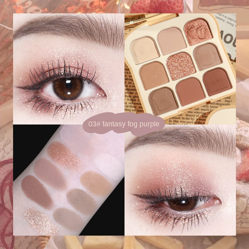 Novo Bread Shadow Tray Pearlescent Matte Sparkling Glittering Water Proof Lasting Eye Shadow