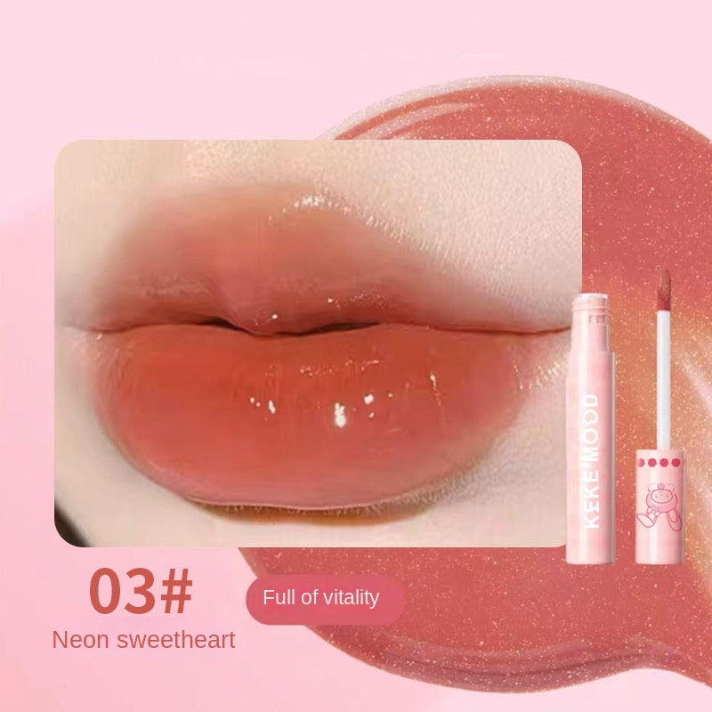 Kekemood Lip Gloss Matte Mirror Surface Moisturize Water Proof Not Easy To Fade Nature Lipstick