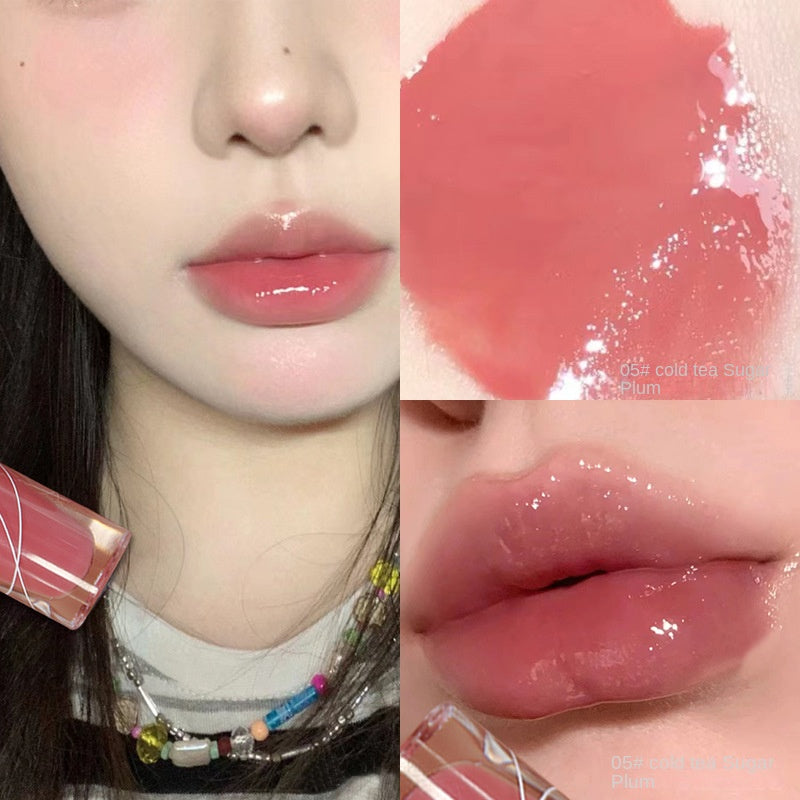 DAIMANPU Lip Gloss Lip Oil Moisturizing Moisturize Water Proof Lasting Mirror Surface Lip Gloss