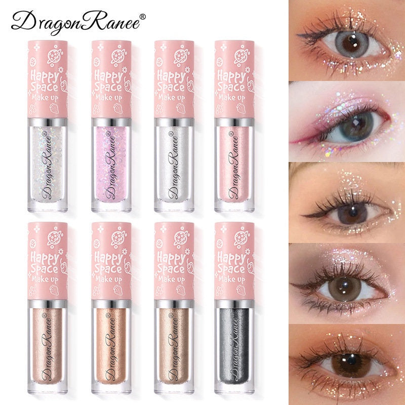 Liquid Eyeshadow Glitter Eye Shadow Pearlescent Shiny Lying Silkworm Penwater Proof Lasting  Highlight 8 Color