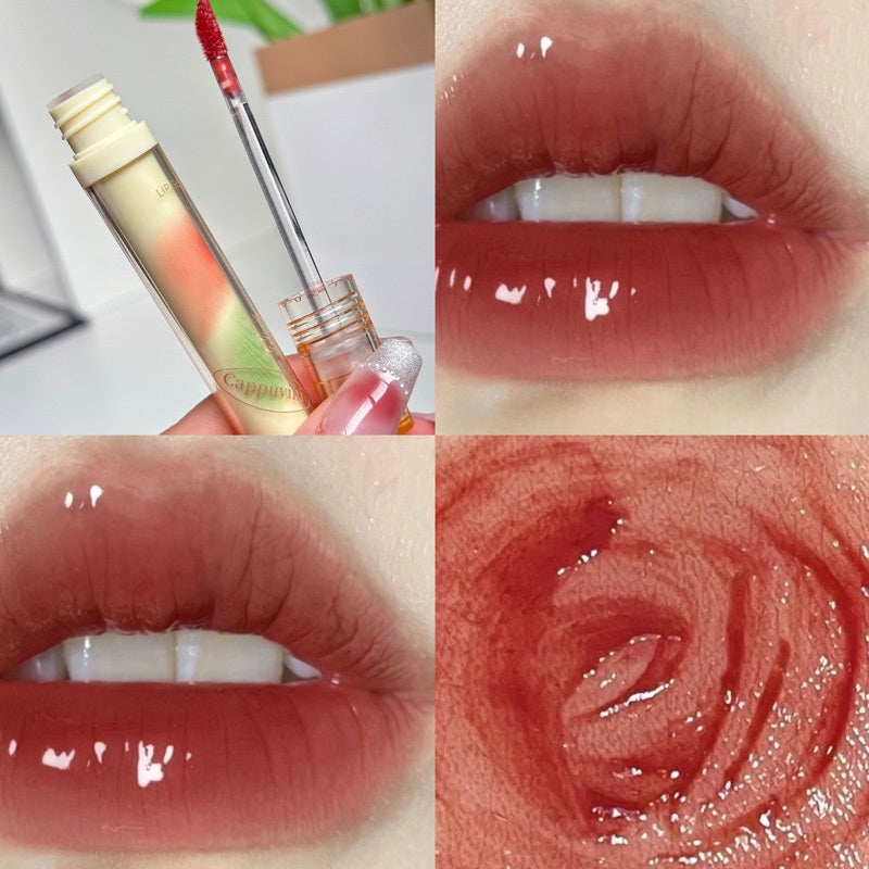 Cappuvini Lip Gloss Mirror Moisturize Moisturizing Water Proof Lasting Lip Glaze Lipstick