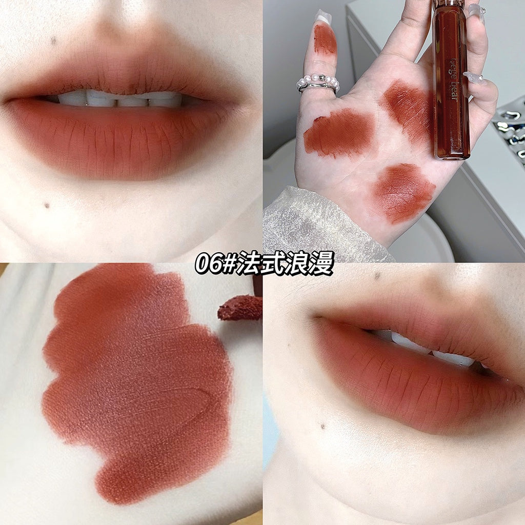 Gege Bear Lip Gloss Brown Velvet Matte Water Proof Lasting Lipstick