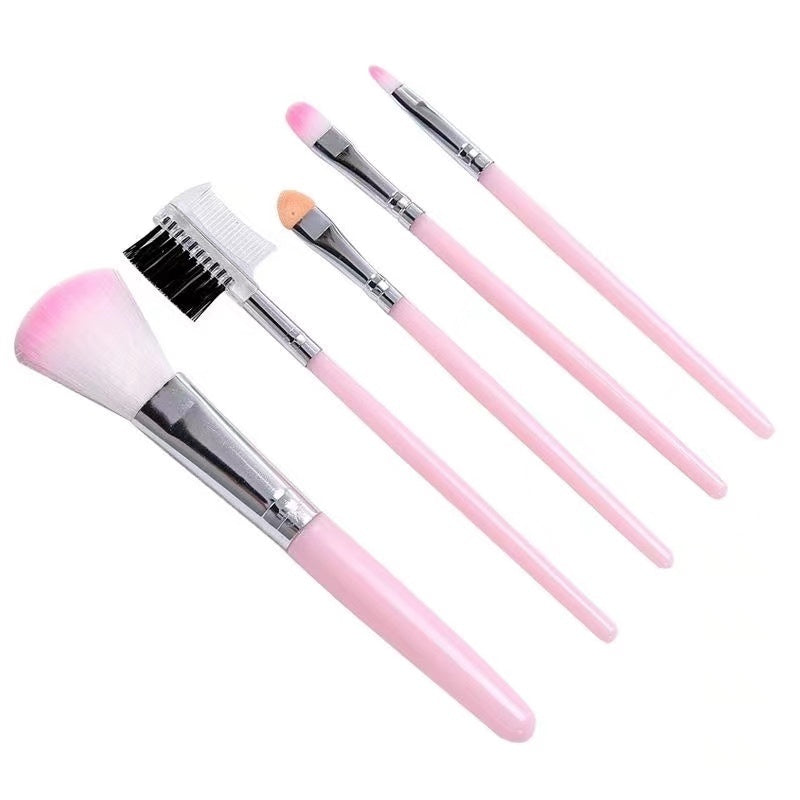 Makeup Brush Set Pink Mini Small Portable Soft Eye Shadow Blush Highlight Makeup Brush