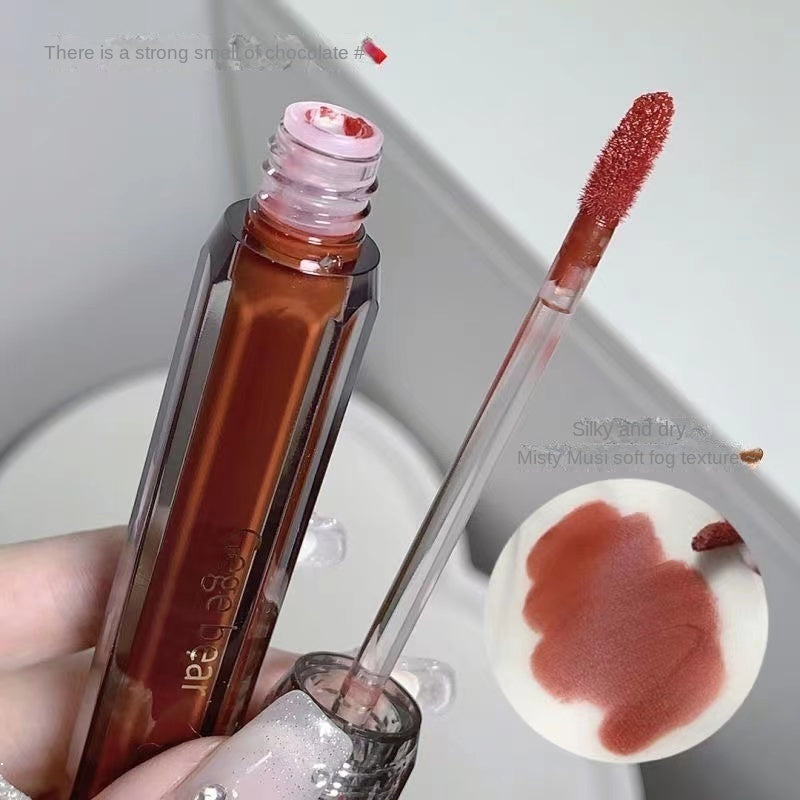 Gege Bear Lip Gloss Brown Velvet Matte Water Proof Lasting Lipstick