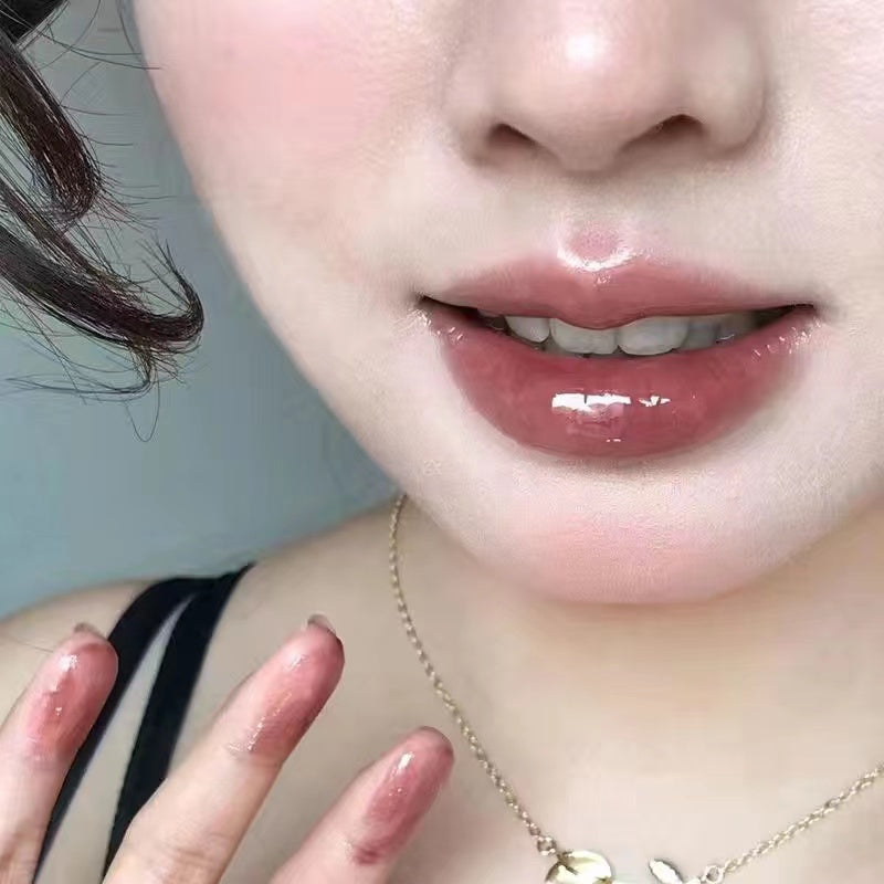 Herorange Lip Gloss Purple Circular Tube Mirror Surface Moisturize Moisturizing Lasting Lipstick