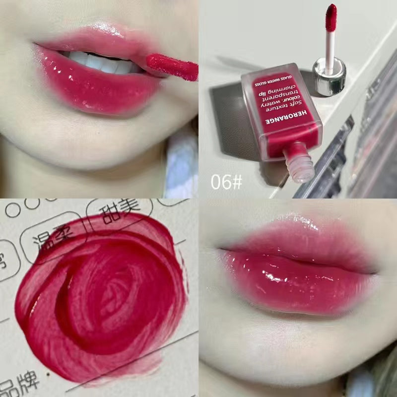 Herorange Lip Gloss Cute Juice Mirror Surface Moisturizing Moisturize Lasting Lipstick