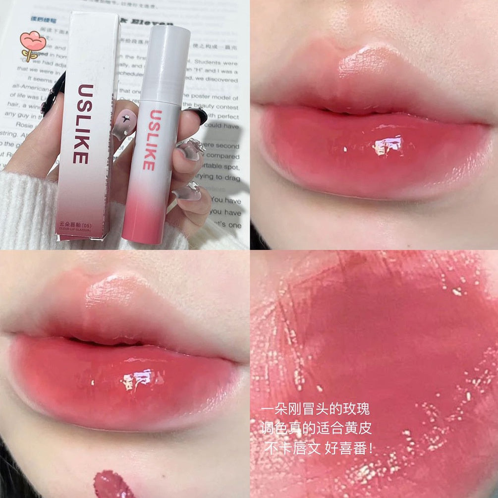 Uslike Lip Gloss Mirror Moisturize Moisturizing Lasting Not Easy To Fade Lipstick 6-colors