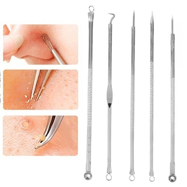 Stainless Steel Double Head Pick Up Acne Remove The Blackhead Tool Kit Cosmetic Needle Cleaning Tools