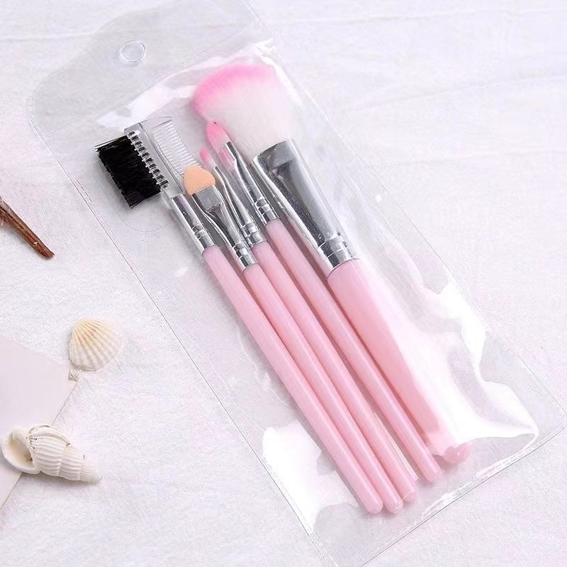 Makeup Brush Set Pink Mini Small Portable Soft Eye Shadow Blush Highlight Makeup Brush