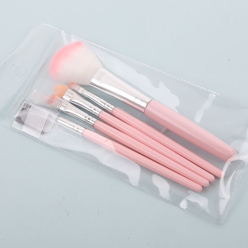 Makeup Brush Set Pink Mini Small Portable Soft Eye Shadow Blush Highlight Makeup Brush