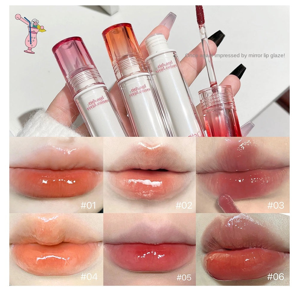 Lip Gloss Crystal Mirror Moisturize Moisturizing White Tube Lipstick