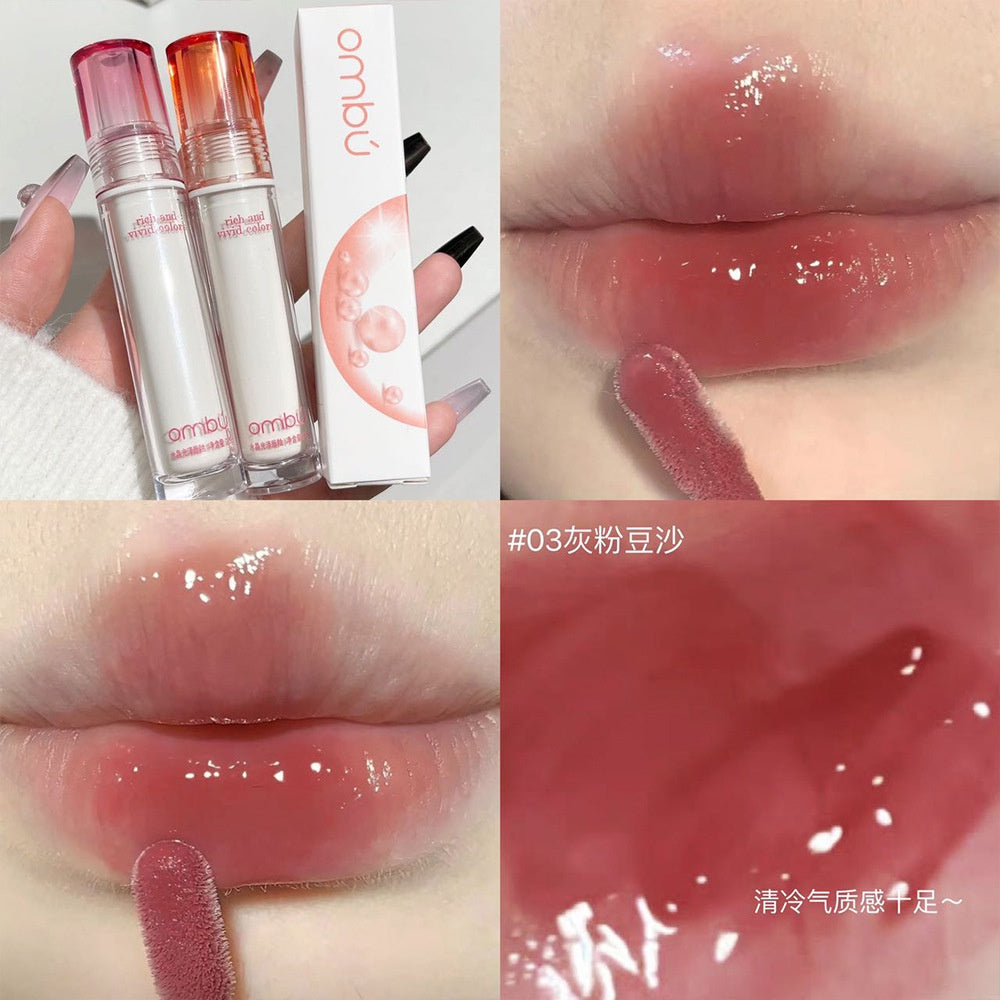 Lip Gloss Crystal Mirror Moisturize Moisturizing White Tube Lipstick