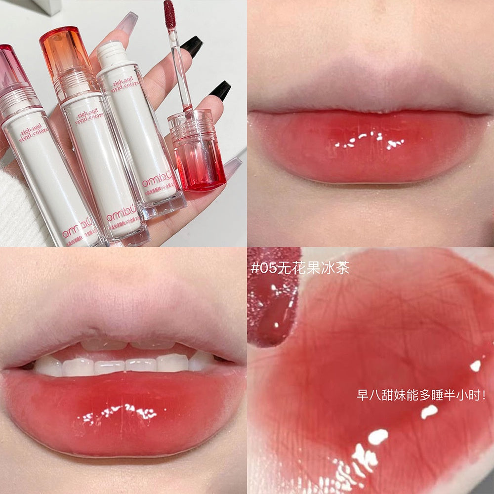 Lip Gloss Crystal Mirror Moisturize Moisturizing White Tube Lipstick