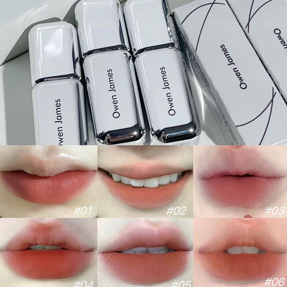 Lip Gloss Silver Square Tube Matte Not Easy To Fade Lasting Water Proof Nature Lipstick