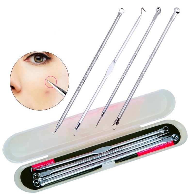 Stainless Steel Double Head Pick Up Acne Remove The Blackhead Tool Kit Cosmetic Needle Cleaning Tools