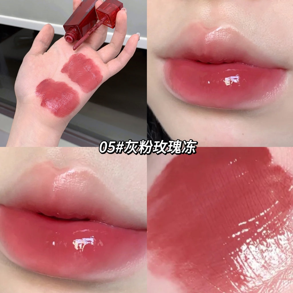 Lip Gloss Red Mirror Surface Lip Glaze Moisturize Moisturizing Lasting Lipstick