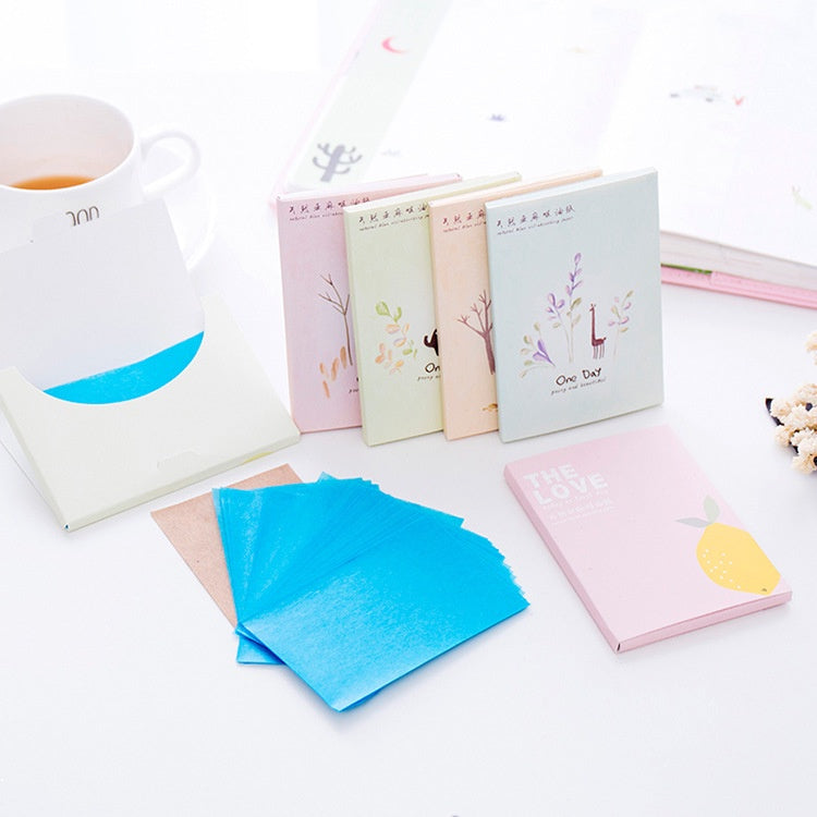 Cartoon Pattern Absorbing Paper Clean Oil Absorption Facial Paper Face Oil Skin Oil Control Paper Blotting Paper