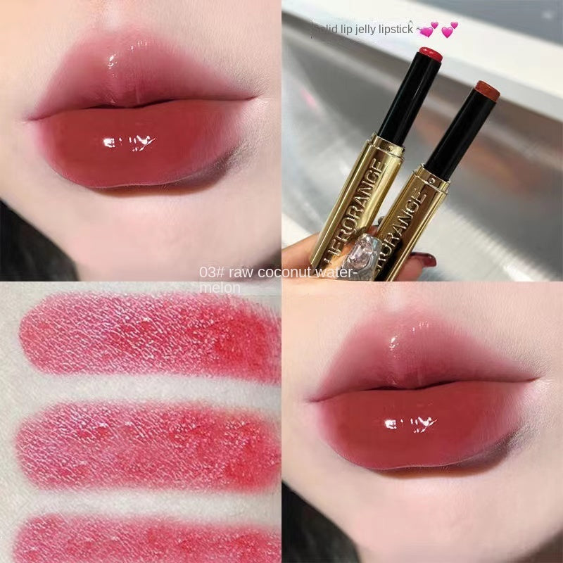 HERORANGE Lip Gloss Small Gold Tube Mirror Lipstick Nature Nourish High Value Not Easy To Dip The Cup