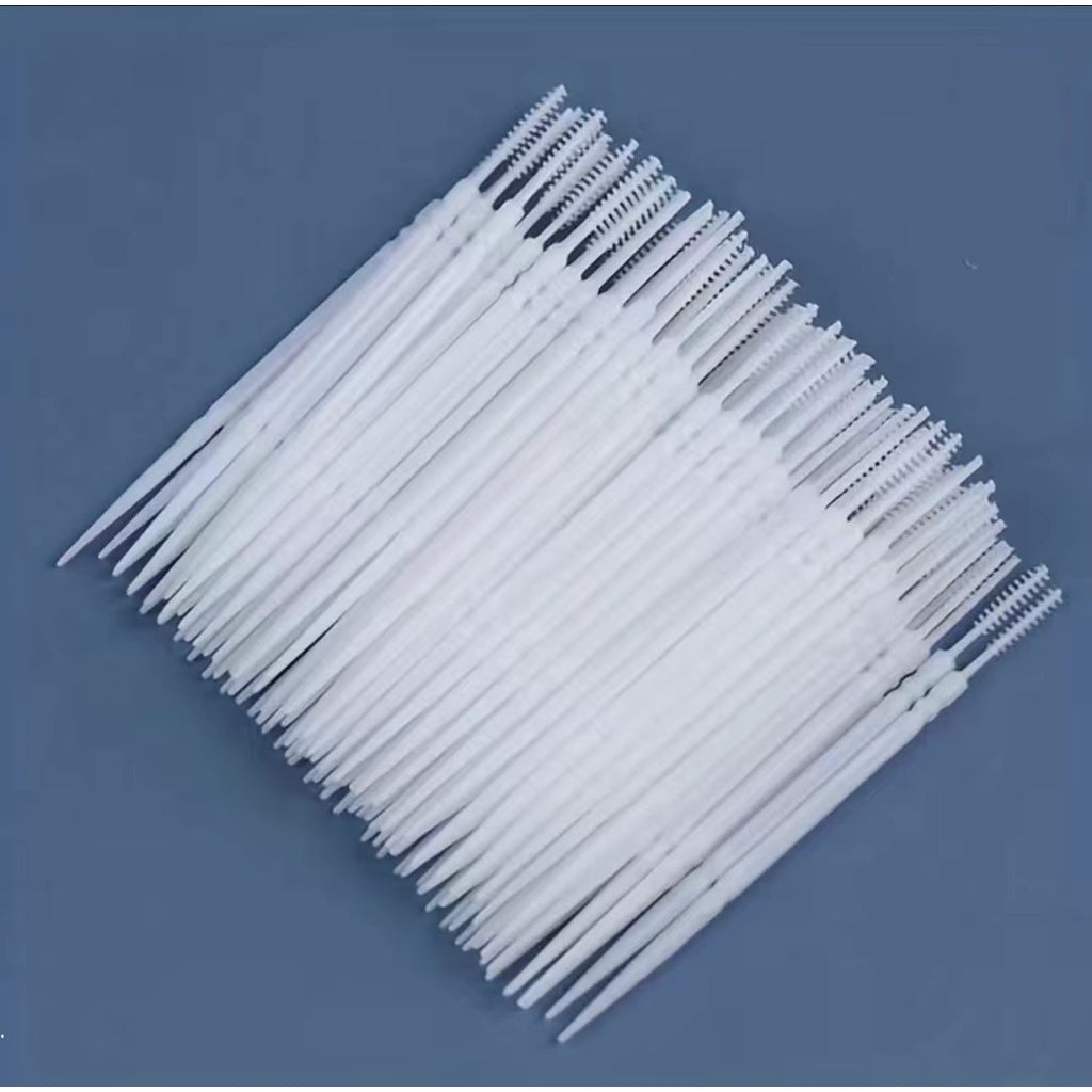 100 PCS Pick Interdental Brush Double-Head Brush for Teeth Cleaning Toothpick Oral Care Tool