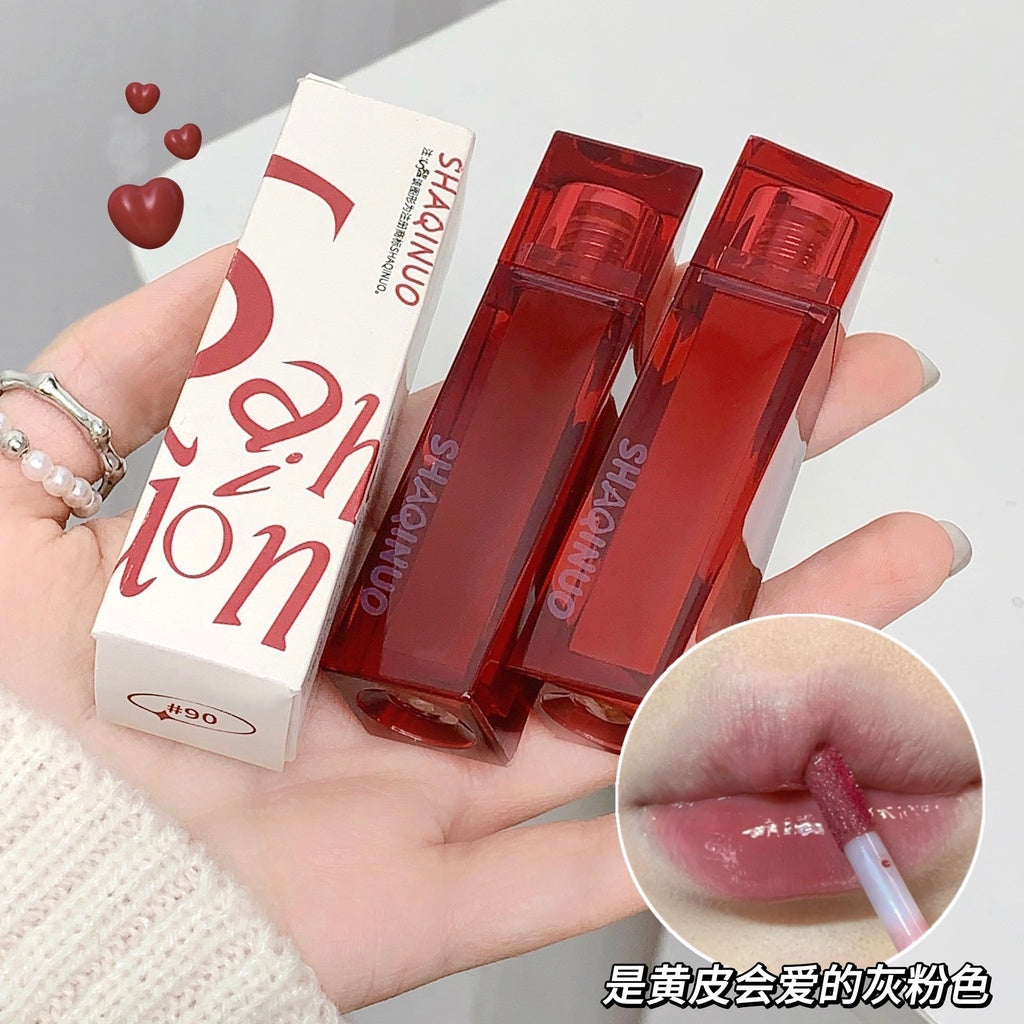 Lip Gloss Red Mirror Surface Lip Glaze Moisturize Moisturizing Lasting Lipstick