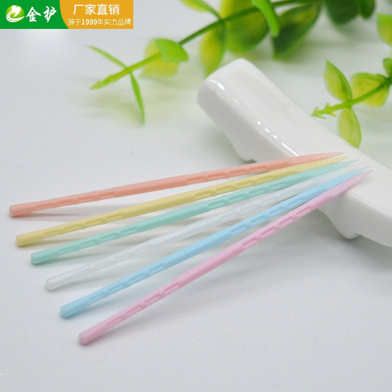 100 PCS Pick Interdental Brush Double-Head Brush for Teeth Cleaning Toothpick Oral Care Tool